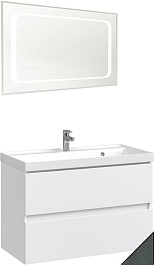 Водолей Мебель для ванной Best 90 подвесная серый камень – фотография-1